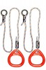 Детские гимнастические кольца треугольные  для ДСК красные КГ02В - магазин СпортДоставка. Спортивные товары интернет магазин в Карабаше 