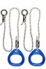 Детские гимнастические кольца треугольные  для ДСК синие  КГ02В - магазин СпортДоставка. Спортивные товары интернет магазин в Карабаше 