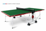 Теннисный стол для помещения Compact Expert Indoor green  proven quality 6042-21 - магазин СпортДоставка. Спортивные товары интернет магазин в Карабаше 
