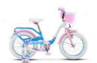 Детский велосипед Stels Pilot-190 16" V030 Белый розовый голубой 2022 - магазин СпортДоставка. Спортивные товары интернет магазин в Карабаше 